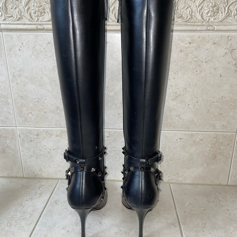 Valentino Rock Stud Knee High Boots - Picture 5 of 13